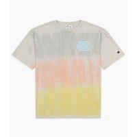 Tie Dye Cotton T-Shirt in Loose Fit with Drop Shoulder