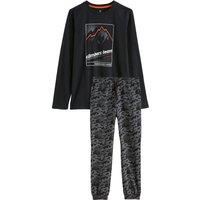 Cotton Pyjamas with Camo Print Bottoms
