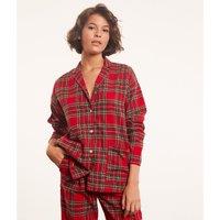 Tam Cotton Pyjama Top in Checked Print