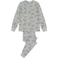 Dinosaur Print Pyjamas in Ribbed Cotton, 3-12 Years