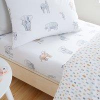 Zoo Animals Cotton Fitted Sheet