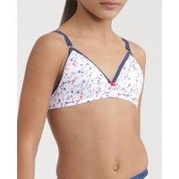 Printed Non-Underwired Bra in Cotton