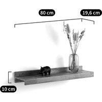 Hiba Solid Oak Wall Shelf, 80cm