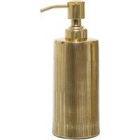 Etched Line Gold Finish Soap Dispenser