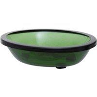 Green Glass Soap Dish