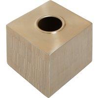 Etched Line Champagne Finish Tissue Box