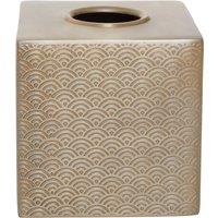 Art Deco Champagne Finish Tissue Box