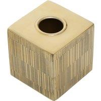 Etched Line Gold Finish Tissue Box