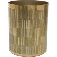 26cm Etched Line Gold Finish Waste Bin