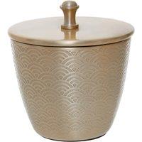 300ml Art Deco Champagne Finish Canister with Lid