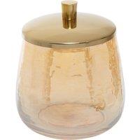 350ml Dimpled Glass Gold Effect Canister with Lid