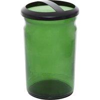 Green Glass Toothbrush Holder