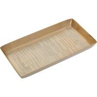 23cm Etched Line Champagne Finish Tray