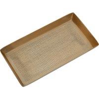 23cm Art Deco Champagne Finish Tray