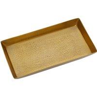 23cm Hammered Effect Gold Finish Tray