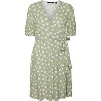 Printed Wrapover Mini Dress