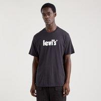 Poster Logo Print T-Shirt in Cotton with Crew Neck