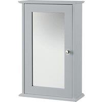 Grey Wooden Bathroom Wall Cabinet with Mirror