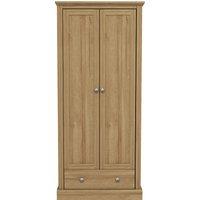 Wooden 2 Door Wardrobe with Single Drawer