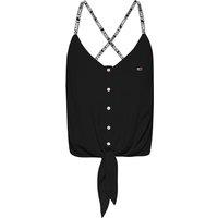 Embroidered Logo Short Cami with Tie-Hem