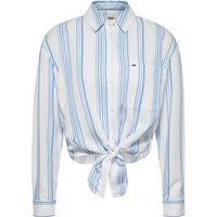 Striped Short Shirt with Tie-Hem