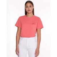 Embroidered Logo T-Shirt in Recycled Cotton with Short Sleeves