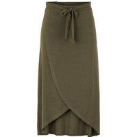 High Waist Midi Skirt with Elasticated Tie-Waist