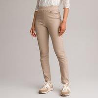 Stretch Cotton Mix Trousers with Elasticated Waist, Length 30.5"