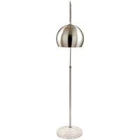 Brushed Metal and White Marble Floor Lamp