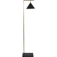 Matt Black and Antique Brass Floor Lamp