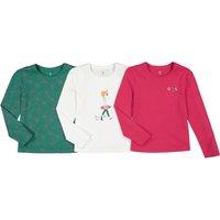 Pack of 3 T-Shirts in Printed Cotton with Long Sleeves, 3-12 Years