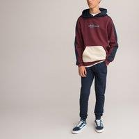 Colour Block Hoodie in Cotton Mix