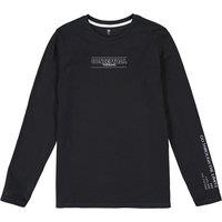 Cotton Text Print T-Shirt with Long Sleeves