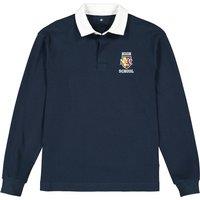 Embroidered Cotton Polo Shirt with Long Sleeves
