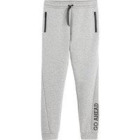 Slogan Print Joggers in Cotton Mix