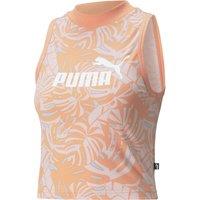 Logo Print Vest Top in Cotton with Crew Neck