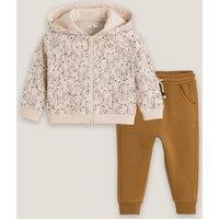 Zip-Up Hoodie/Joggers Outfit in Cotton Mix