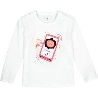 Cotton Short Sleeve T-Shirt with Mobile Phone Print