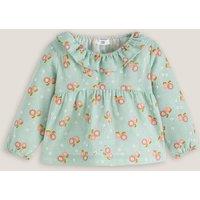 Floral Print Blouse in Cotton Muslin