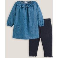 Cotton Tunic Dress/Leggings Outfit, 6 Months-5 Years