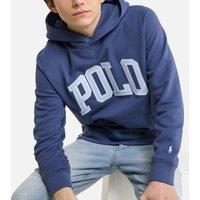 Polo Embroidered Logo Hoodie in Cotton Mix, 8-16 Years
