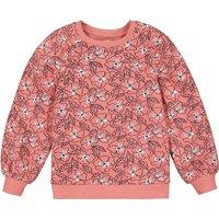 Floral Print Sweatshirt in Cotton Mix