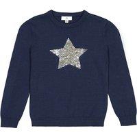 Organic Cotton Jumper with Magic Sequin Design and Crew Neck