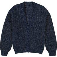 Chunky Knit Buttoned Cardigan with V-Neck, 3-14 Years