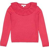 Ruffled Crew Neck Jumper in Fine Knit, 3-12 Years
