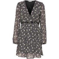 Floral Print Mini Dress with V-Neck