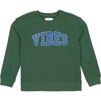 Fleece Vibes Print Sweatshirt in Cotton Mix with Crew Neck, 3-14 Years