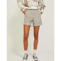 Recycled Pleat Front Shorts with High Waist