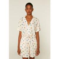 Seashell Print Blouse with Short Sleeves