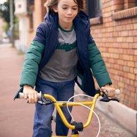 Boucl Pattern Cotton T-Shirt with Long Sleeves